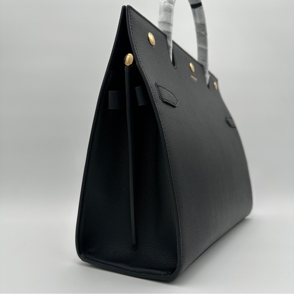 BURBERRY - Medium Leather Title Bag - Picture 6 of 14